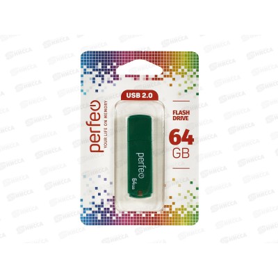 Флеш-карта Perfeo USB 64GB C05 Green Флеш-карта Perfeo USB 64GB C05 Green