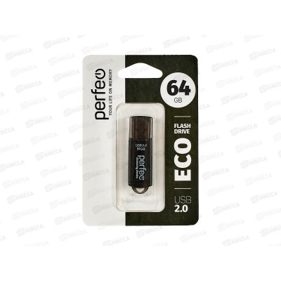 Флеш-карта Perfeo USB 64Gb E01 Black economy series