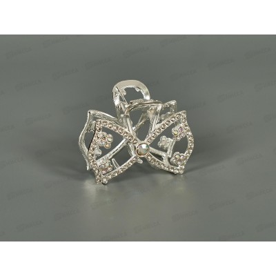 Краб металл. &quotБант&quot 40мм со стразами в асс.№2946