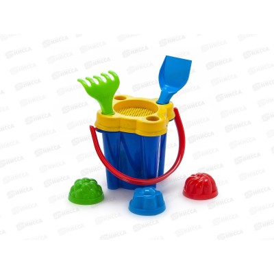 Набор песочный &quotЗамок&quot 4эл.+3 формочки, 40-0102