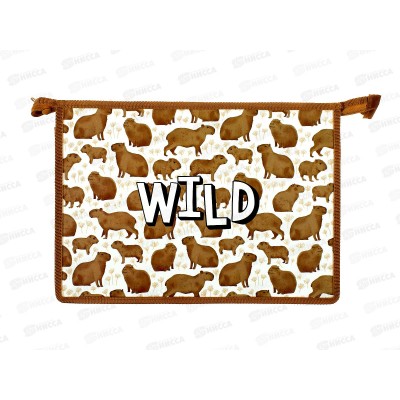 Папка д/труда ПЧЕЛКА А4 молн.верх. Wild capy 2025, ПТР-221 *40