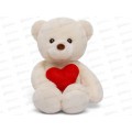 Медведь Люк, молочный с сердцем, 35см (МЛюк/25/53) Медведь Люк, молочный с сердцем, 35см (МЛюк/25/53)