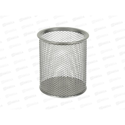 Подставка-стакан СТАММ д/канц.метал. круглая серебро ПС-30852 *6