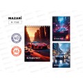 Блокнот 40л MAZARI А6 карт.обл.греб,3 диз. M-17348 *100