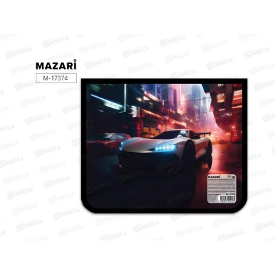 Папка д/тетр. MAZARI  А5 Машины пластик., на молнии М-17374 *25