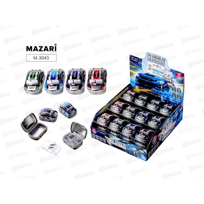Точилка мет. MAZARI Машинка 2 отв. 4 диз. M-3043. *24