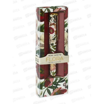 Ручка шар. B.V. Mimiwrite Flora Пионы син.в подар.упак. 20-0482*12