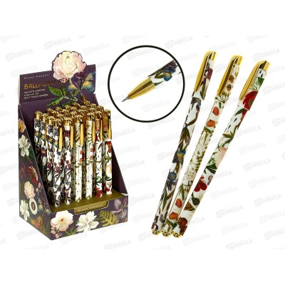 Ручка шар. B.V. Flora Bloom Flowers синяя 0.38мм 20-0215/76*24