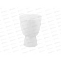 Кашпо Вельвет D150мм 1л Белый ротанг со вставкой М3268 *10