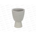 Кашпо Вельвет D150мм 1л Кремовый со вставкой М3268 *10
