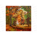 Алмаз. мозаика (блест.) 20х20см Осенний лес, НД-0909 на картоне