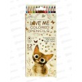 Карандаши 12цв B.V. Love me Милый коти 30-0154*12/144