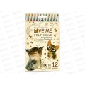 Фломастеры 12цв. B.V. Love me Милый котик 32-0076 *24