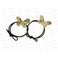 Резинка для волос "DesignPRO" 2шт, черный/золото, 428-856 Резинка для волос "DesignPRO" 2шт, черный/золото, 428-856