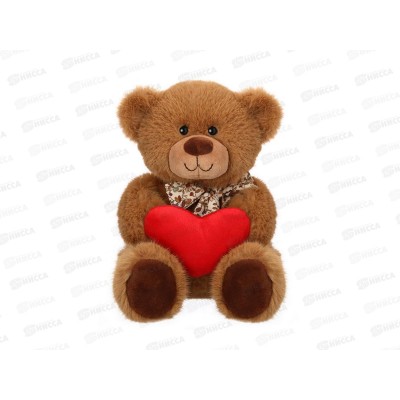 Игрушка ТМ &quotRelana&quot Мишка бурый с сердцем, 19см, RLW25184-19Н