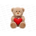 Игрушка ТМ &quotRelana&quot Мишка бежевый с сердцем, 19см, RLW25183-19Н