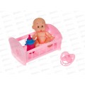 Мини-пупс &quotМалышонок&quot 1003382 (кроватка, соска, бутылочка)