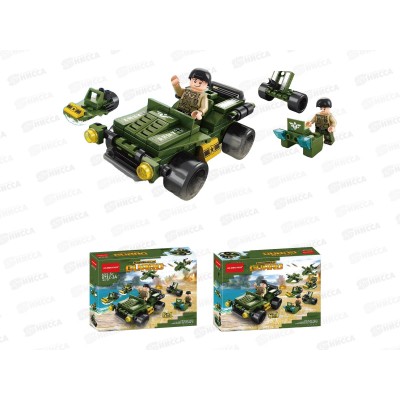 Конструктор &quotВоенный джип&quot 136 деталей, 1002817