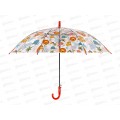 Зонт детский полуавтомат с рисунками ткань (066652)  *120