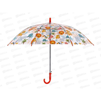 Зонт детский полуавтомат с рисунками ткань (066652)  *120