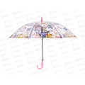 Зонт детский полуавтомат с рисунками ткань (066653)  *120