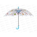Зонт детский полуавтомат с рисунками ткань (066654)  *120