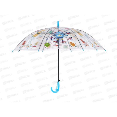 Зонт детский полуавтомат с рисунками ткань (066654)  *120