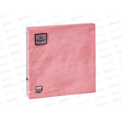 Салфетки 3сл 16л 33*33 Art Bouquet Барокко Античн.розов,57179*12