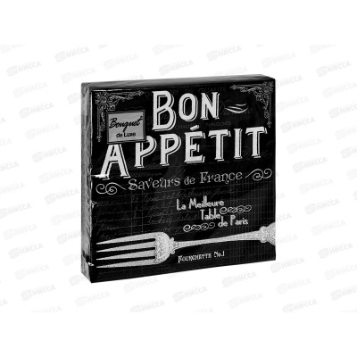 Салфетки 3сл 25л 24*24 Bouquet de Luxe bon appetit,37437*15