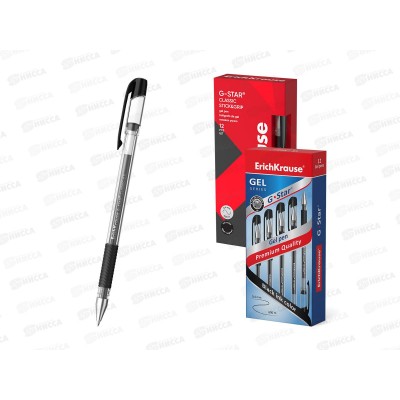 Ручка гел. EK54538 G-Star Stick&Grip Classic 0.5мм черный *12