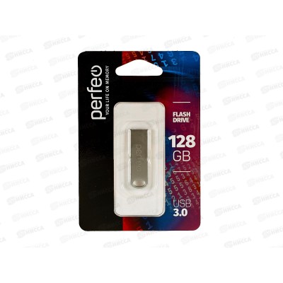 Флеш-карта USB 3.0 Perfeo 128GB M08 Metal series, PF-M08MS128