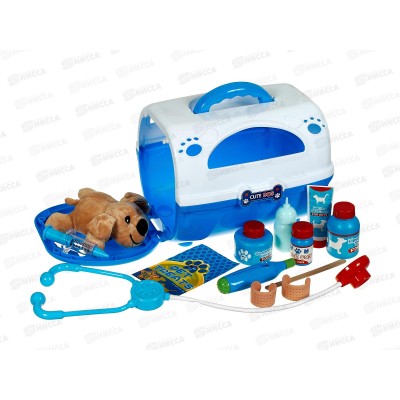 Собачка №799-23В в переноске с аксессуарами (14пр.), 29,8*22*20,5