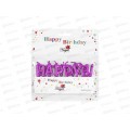Свечи для торта Happy birthday DV-H-1111 фуксия