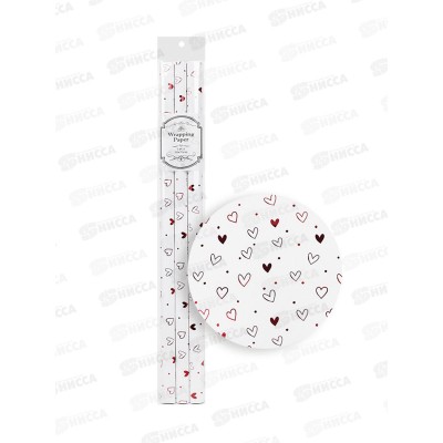 Бумага упак 3шт в наборе Сердца  DV-15884*1