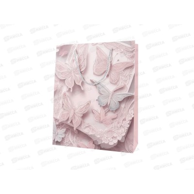 Пакет подарочный 26*32*10см Бабочки  DV-15445L  *12