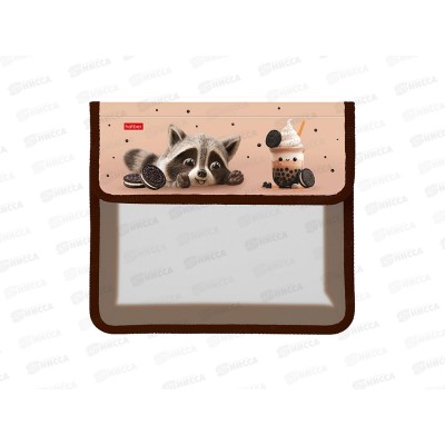 Папка д/тетр. Hatber А5 Вот енот. пластик.на липучке 05067 *12