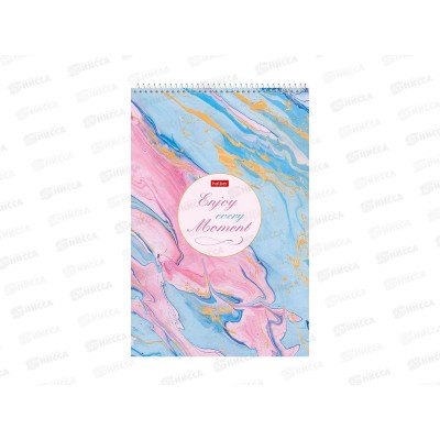 Блокнот 96л Hatber А4 Наслаждайся моментом, клетка на греб. 23813  *20