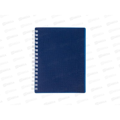 Записн.книжка Hatber А6 80л CANVAS синяя пласт.обл. 05309 *20