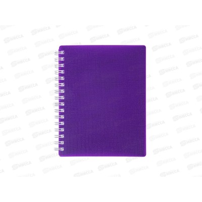 Записн.книжка Hatber А6 80л CANVAS фиолетовая пласт.обл. 05320 *20