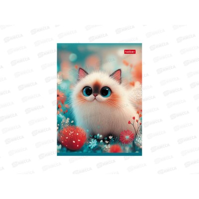 Записн.книжка Hatber А6 32л Котэ. на скобе 10диз. 090687 *12/120