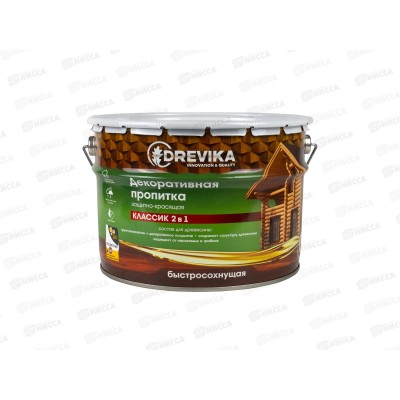 Декоративная пропитка DREVIKA 2в1 Классик бесцветный 9л *1