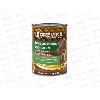 Декоративная пропитка DREVIKA 2в1 Классик сосна 0,75л *8