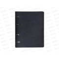 Тетрадь120л кл. INFORMAT черная кож/зам  на кольц, 246848 *15