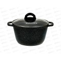 Кастрюля 3,5л со стеклянной крышкой АП Гранит Black кгч35а