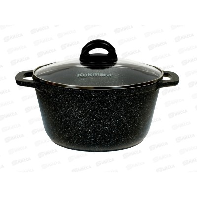Кастрюля 4,5л со стеклянной крышкой АП Гранит Black кгч45а