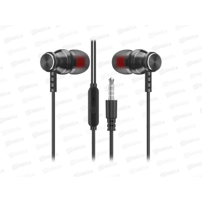 Гарнитура Smartbuy M300, внутриканальная, металлический корпус, микрофон, пульт, черн, пакет, SBH-025 *100