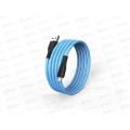 Кабель для зарядки и передачи данных S21 MicroUSB синий, 2.4 А, сил.,1 м, Smartbuy (iK-512-S21bb)