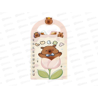 Блокнот д/записи 48л. 8*13,5 Капибарка уп12 Р21342-12