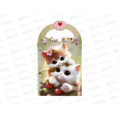 Блокнот д/записи 48л. 8*13,5 Кошечки уп12 Р21342-9