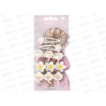 Зажим  д/волос ФЕН Цветочки 6,8см. 5шт. белый  71756  *10